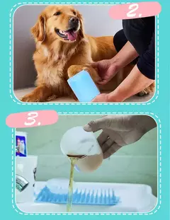 Imagem do Limpador de patas de animais de estimação, material de silicone macio, copo de lavagem de pés de animais de estimação, limpador de pés de gato e cachorro, massagem portátil, suprimentos de limpeza de patas de animais de estimação
