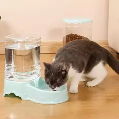3.8l material pp alimentador para animais de estimação fonte de água tigela de bebida alimentador automático para animais de estimação grande gato cão dispensador de comida - loja online