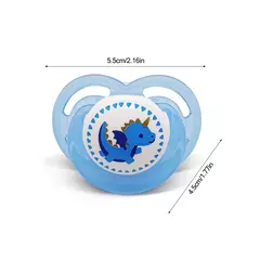 Imagem do Chupeta Impresso dos desenhos animados com capa protetora contra poeira, silicone macio, dê uma mãe como senso de segurança para bebês, bonito, 0 a 3 anos de idade