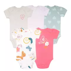 Bebê recém-nascido Cartoon Cotton Bodysuit, Macacão infantil, Roupas da moda, Roupas de menino e menina, 5pcs por lote - comprar online