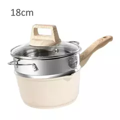 Frigideira Antiaderente Conjunto com Cabo De Madeira, Pedra Maifan, Panela De Sopa De Cozinha, Panelas De Leite, Utensílios De Cozinha na internet