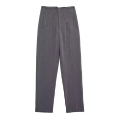 TRAF-Calças lápis cintura alta com costura para mulheres, calças no tornozelo, moda escritório, streetwear outono, 2023