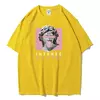 FEELES INTENSE-Camisetas de manga curta de algodão macio para mulheres, solta e grande, camiseta respirável, roupas de rua, hip hop, tops macios, verão