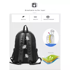 Mochila Escolar de Couro Impermeável para Homens, Bolsa de Viagem, Laptop, Livro Casual de Alta Qualidade, Marca Moda - comprar online