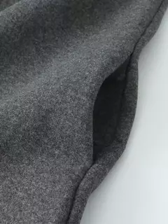 Willshela-Trincheira longa de ponto aberto feminino, decote em v vintage, mangas completas, roupas femininas chiques, moda sólida - loja online