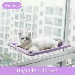 Dobrável gato janela poleiro cama rede gato janela parede poleiro assento de rede com 4 ventosas fortes na internet