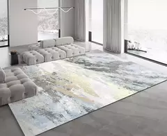 Tapete abstrato antiderrapante para sala de estar, decoração moderna, tapetes - Wolf Magazine