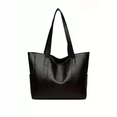 Sacola de grande capacidade feminina, bolsa de ombro vegana, bolsa casual para deslocamento, vintage, retrô - comprar online