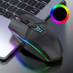 Profissional Ergonômico Com Fio Gaming Mouse, USB, 1600 DPI, 6 Botões, Silencioso, Backlit, Gamer, Computador, PC, Laptop - loja online