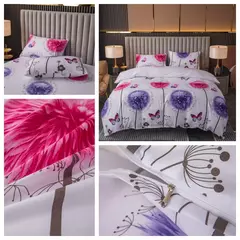 Poliéster Impresso Lixar Duvet Cover, Conjunto de cama Estilo Europeu, Quilt Cover, Pele Tecido Amigável, Queen Size, 3Pcs