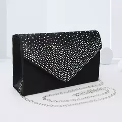Bolsa de noite feminina strass, bolsa de embreagem ruched, bolsa luxuosa para festa de casamento, baile e banquete, elegante - loja online
