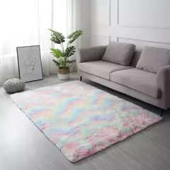 Imagem do VIKAMA-Tapete De Pelúcia Tie-Dye, Decoração Da Sala De Estar, Macio, Macio Tapete De Casa, Quarto Das Crianças, Bebê Rastejando, Cobertor Antiderrapante
