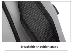 Mochila de carregamento USB impermeável para homens, sacos traseiros do escritório do negócio, mochila para laptop casual, mochilas escolares masculinas, 15,6";;VERDADEIRO;;"CINZA