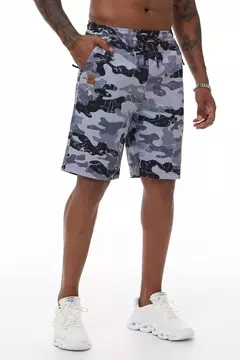 Calções esportivos de camuflagem casual masculino, calças esportivas para acampar, correr, basquete, correr, verão