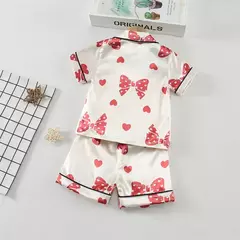 Imagem do Baby Girls' Sleepwear Suit, Pijama infantil, Roupas infantis, Toddler Casual Costume, Roupas de verão, Camisa infantil, Shorts, Novo, 2Pcs Set