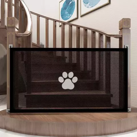 Cercas de barreira para animais de estimação, portátil, dobrável, malha respirável, cercas de segurança para cães e gatos, suprimentos para animais de estimação para garantir a segurança do animal de estimação