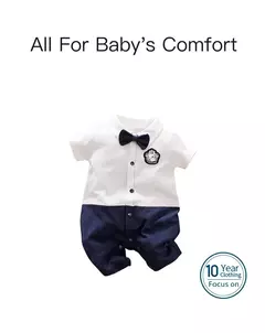 Bodysuit de algodão confortável para meninos e meninas, manga curta, bonito vestido de festa, roupas de bebê, verão, 0-18m - comprar online