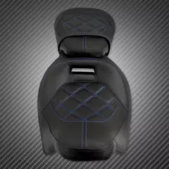 Assento duplo de couro para motocicleta, assento dianteiro e traseiro do passageiro para harley touring cvo electra street glide road king 2009-2023