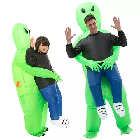 Adulto alienígena inflável traje crianças festa cosplay traje engraçado terno anime fantasia vestido de halloween para mulher