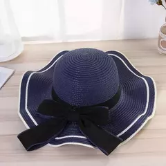 Chapéu de praia vaqueiro feminino, lateral larga, chapéu Panamá casual, Lady Classic, nó liso, chapéu de sol palha, presente Fedora feminino, verão - Wolf Magazine