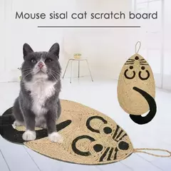 Gato scratcher sisal esteira placa raspador de gato para afiar unhas gatos árvore ratos forma gato arranhando produtos para animais de estimação brinquedos do gato - comprar online