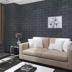 Imagem do 3D Simples Tijolo Padrão Adesivos de Parede, Espessado, À Prova de Som, Impermeável, À Prova de Umidade, DIY, 15Pcs, 20Pcs, 40Pcs