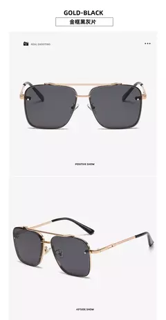 Óculos de sol piloto quadrado masculino e feminino Flight Seven Rock, estilo Mach 6, gradiente, design de luxo, moda, 2022 - loja online