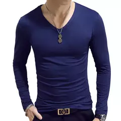 Pulôver elástico de gola alta para homens, roupa íntima fina, blusa de tricô fina, camiseta base, cor sólida, primavera, outono - Wolf Magazine
