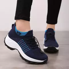 Sapatos de caminhada femininos moda meia tênis respirar confortável sapatos de enfermagem sapatos casuais plataforma mocassins antiderrapante - Wolf Magazine