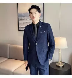 Terno xadrez formal masculino, vestido de noiva noivo, blazer de festa, calças, jaqueta, colete, calças, high-end, casual, escritório, marca - Wolf Magazine