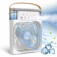 Household ventilador pequeno refrigerador de ar, 3 em 1 ar condicionado, luz noturna LED, umidificador portátil, ajuste de ar, escritório, casa, novo