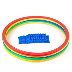 Brinquedos esportivos engraçados para treinamento físico infantil, treliça jump ring set, jogo ao ar livre, 10 aros, 10 conectores para brincar no parque, meninos e meninas, novo - loja online