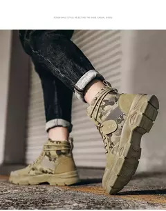 Botas de deserto masculinas de cano alto, botas casuais masculinas, sapatos de treino masculinos confortáveis, tendência estilo britânico, moda ao ar livre, 2024 - Wolf Magazine