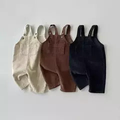 Romper Suspender de veludo infantil, macacão monocromático para bebês meninos e meninas, roupas infantis, outono e inverno - comprar online