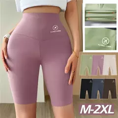 Shorts de ioga para mulheres, treino elástico, cintura alta, controle de barriga, calças Ruched Booty, calças justas de compressão sem costura na internet