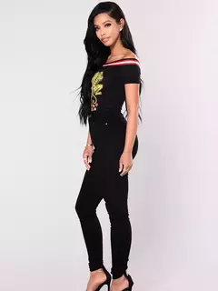 Imagem do Calça jeans skinny com elástico de cintura alta feminina, calça comprida lápis, envoltório reto de perna, calça casual quadris, vintage, estreita, senhora