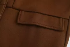 Casaco Casual de Lã dos homens europeus e americanos, outono e inverno, sobretudo de gola de pele trespassado dos homens jovens, S-5XL - Wolf Magazine