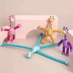 Stretch Tube for Stress Relief, Brinquedos de ventosa, Variety Shape, Squeeze Toy para crianças, Telescópico Girafa Fidget, Fole Sensorial, Anti-Stress Squeeze Toy - loja online