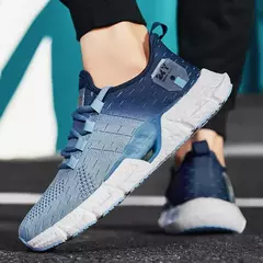 Tênis de corrida leve macio casual masculino, tênis esportivo ao ar livre, antiderrapante para caminhada, resistente ao desgaste, tênis de corrida
