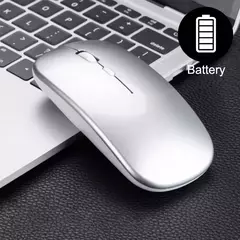 Mouse para jogos sem fio com modo único, Mouse de bateria com receptor USB, DPI ajustável, apto para PC, laptop, notebook, casa e escritório, 2.4GHz - Wolf Magazine