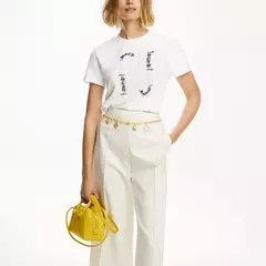 CHCH-Camiseta feminina de manga curta, bordado artesanal pesado, moda feminina, casual, verão, novo, 2024 - Wolf Magazine