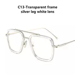 Tony Stark óculos de sol para homens e mulheres, óculos quadrados, armação de metal, Trendy Shades, Steam Punk, moda unissex - comprar online