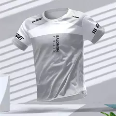 New Hot-Selling Outdoor Running Sports Respirável Quick-Secagem Roupas de Fitness Casual Wear Impressão 3D Em Torno Do Pescoço Adulto T-Shirt - loja online