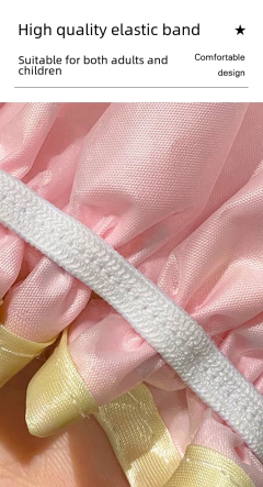 Tampa de banho impermeável de camada dupla para mulheres e crianças, touca de banho reutilizável, resistente a óleo e fumo, chapelaria durável, atacado - loja online