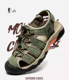 Novas sandálias masculinas de couro genuíno macio sandálias sapatos masculino na internet