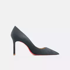 Imagem do 2022 outono nova mulher sapatos de salto alto sexy apontou camurça vermelho brilhante fundo bombas moda temperamento rasa sapatos de casamento