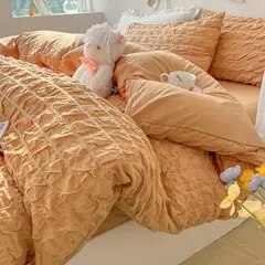 Soft Bubble Grid Imprimir Bedding Set, Confortável Duvet Cover Set sem Núcleo, 1 * Capa de Edredão + 2 Fronha, 3PCs - comprar online