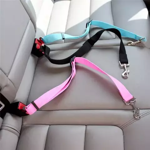 Cinto de segurança para carro de cachorro, protetor de segurança para viagem, acessórios para animais de estimação, coleira separatista, arnês de carro sólido