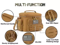 Heavy Duty Tactical Lunch Box para Homens, À Prova de Vazamentos, Isolado, Durável, Saco Térmico, Refeição, Camping, Piquenique, Trabalho na internet