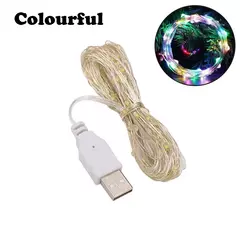 USB LED String Lights para Decoração de Natal, Impermeável Fairy Lights, Cobre Silver Wire, Guirlanda de Luz, Festa de casamento, 1 m, 2 m, 3 m, 5m - Wolf Magazine